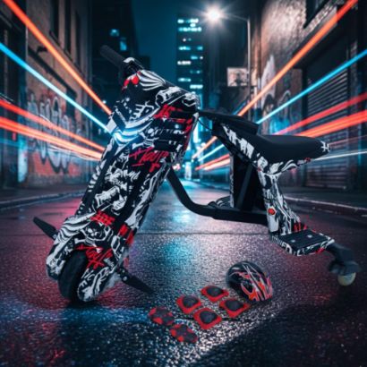 صورة سكوتر Big Drift الكهربائي – إصدار الغرافيتي العصري